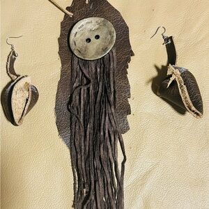 Handcrafted Leather Necklace with Fringe